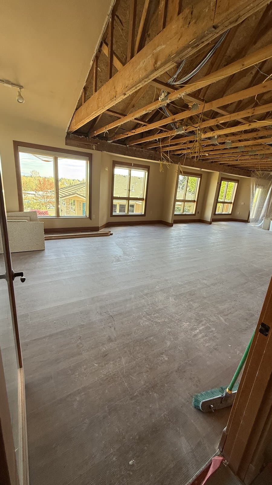 Open, freshly reconstructed room with natural light